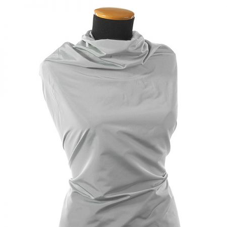 Taft hladký jednobarevný světle šedý