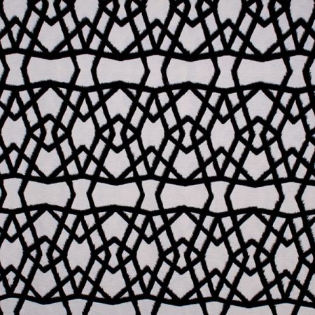 Pletenina s imitací kožešiny bílo/černá