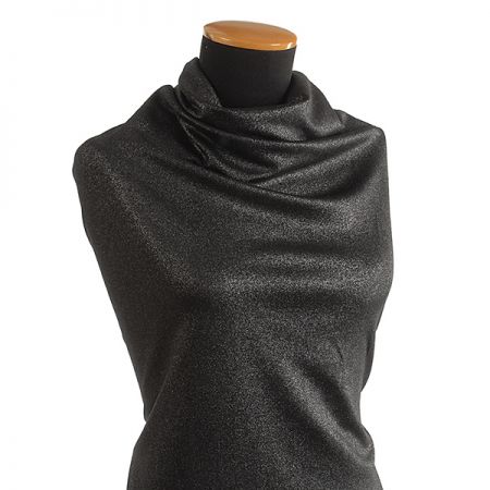 Lamé úplet stříbrný tisk