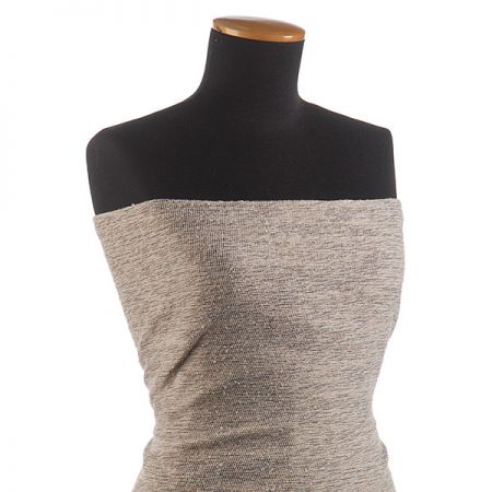 Tvíd kostýmová látka Art Fabrics moaré béžový melír