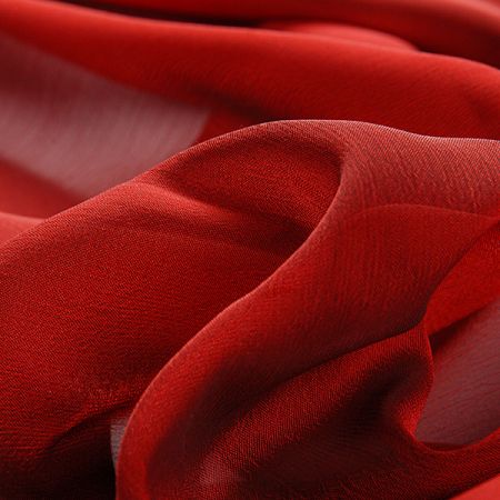 Šifon plise šanžán červenočerný