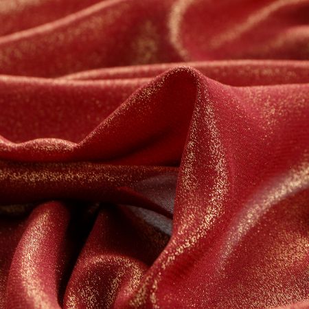 Šifon lamé vínovozlatý