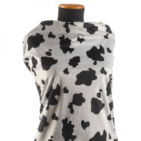 Imitace zvířecí srsi kráva černá/bílá