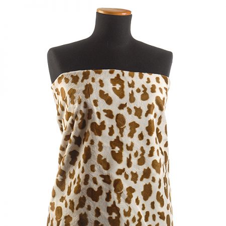 Imitace zvířecí srsti hnědá/smetanová