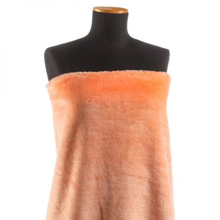 Imitace kožešiny meruňková