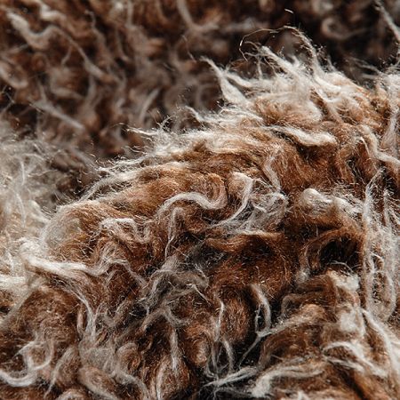 Imitace zvířecí srsti kašmírská koza hnědá/slon. kost