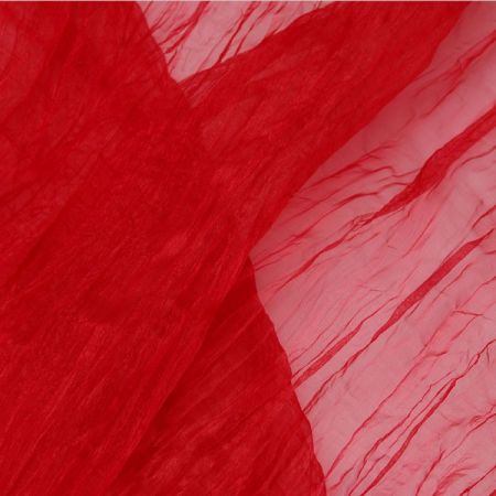 Organza plizé červená