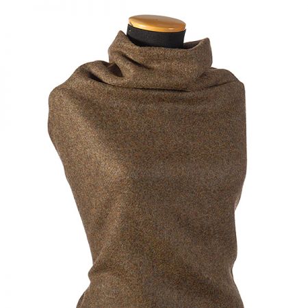 Vlněná teplejší kostýmovka hnědý tweed