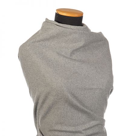 Vlněné sukno látka na teplý kostým/kabát šedá světlá