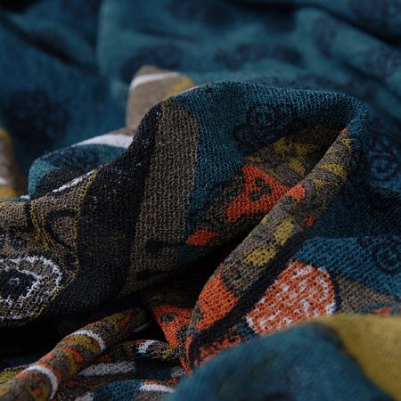 Úplet žoržetového vzhledu kupón petrolej