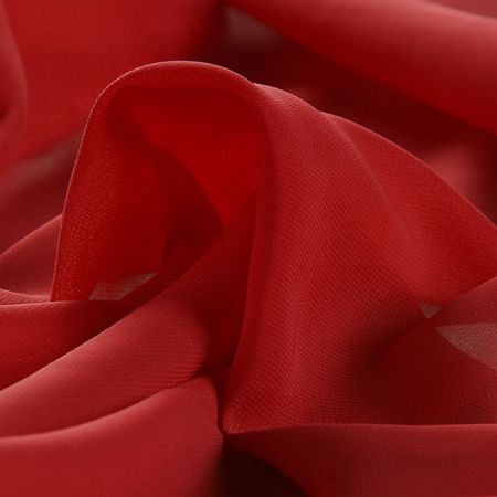 Šifon jednobarevný hladký vínově červený