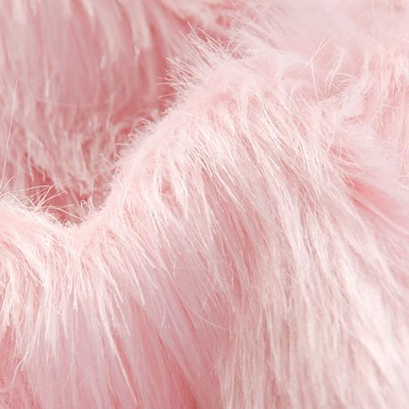 Imitace kožešiny  dlouhý vlas růžová
