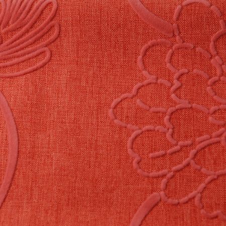 Linonovo Floral red semišový flock