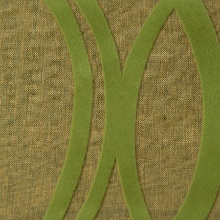 Linonovo Geometric green semišový flock