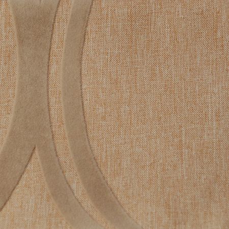 Linonovo Geometric hazelnut semišový flock