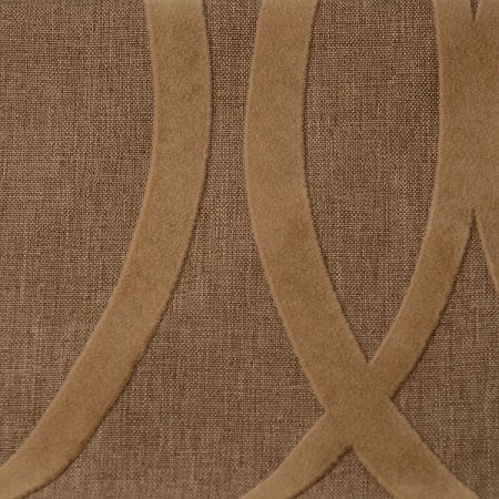 Linonovo Geometric brown semišový flock