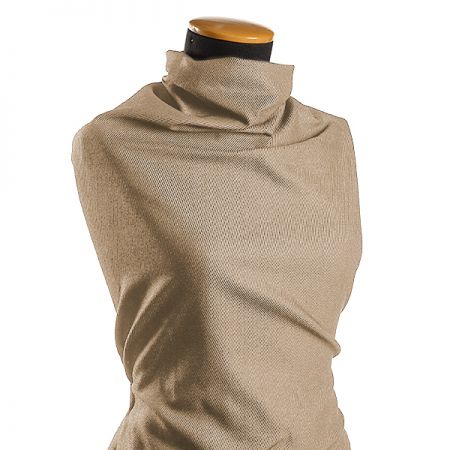 Pevnější bavlněná látka světle hnědá