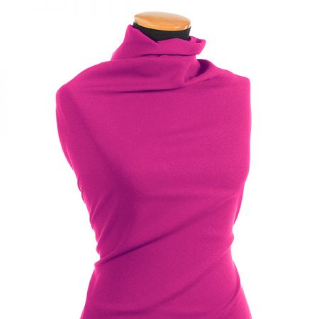 Žoržet jednobarevný hladký pastel sytě růžový