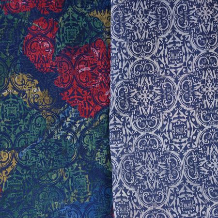 Žakárová látka vzor ornamenty oboustranná