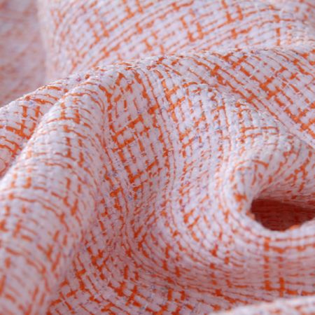 Imitace ručně tkané látky oranžovo/bílá