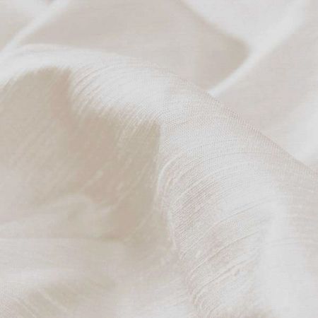 Perlově smetanový hedvábný duppion