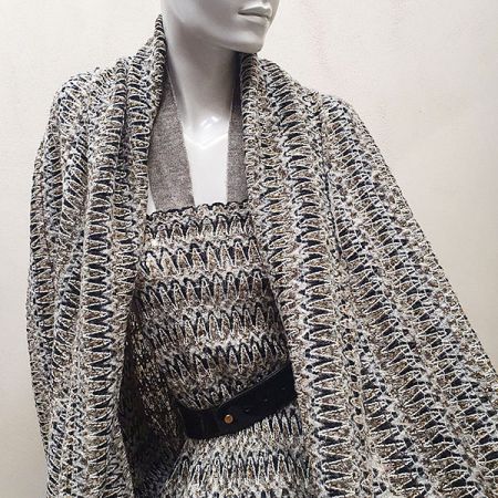 Imitace pleteniny směs vlny a moheru vzor vlnky