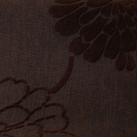 Linonovo Floral chocolate semišový flock