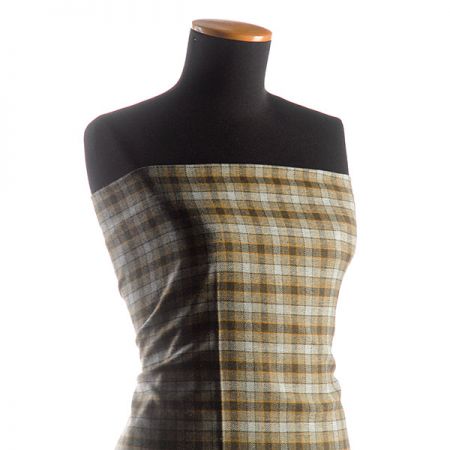 Vlněná kostýmovka kostka šedozelená