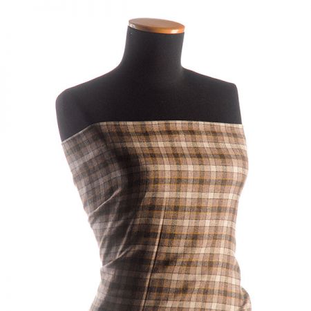 Vlněná kostýmovka kostka tmavě hnědá