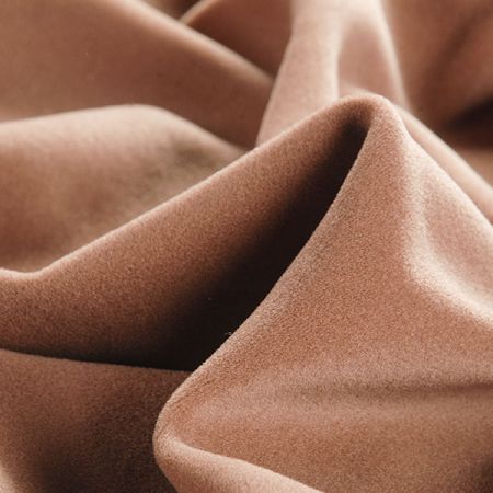 Flauš směs vlna/kašmír oříškově hnědá