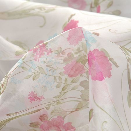 Organza romantický vzor květů