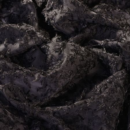 Efektní organza s vlasem černá