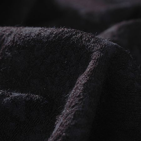 Efektné žakárová látka kvetinový motív čierna / sivá