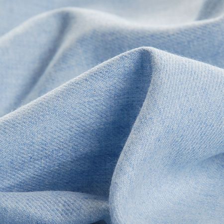 Flanel bavlněný jemný modrobílý melír