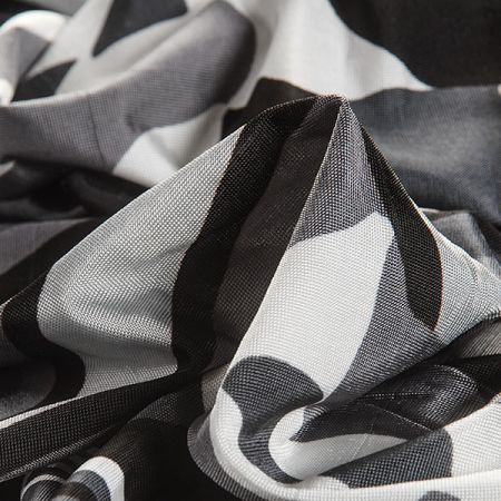 Úplet viskozový geometrické vzory černobílý II.jakost