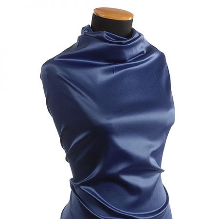 Satén hladký modrý