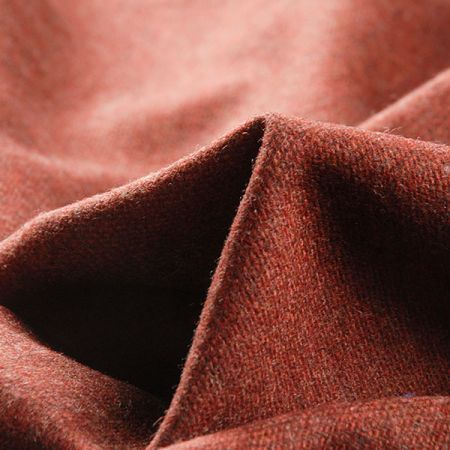 Vlněná látka tvíd s kašmírem hnědočervená