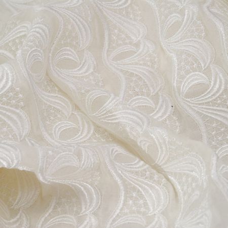 Bavlněná krajka madeira vlnky