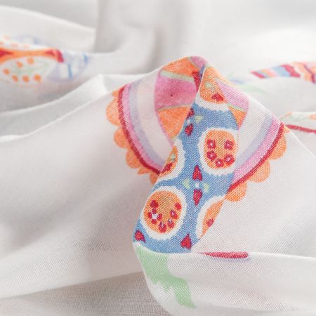 Bavlněná látka jemná tisk květinový vzor II.jakost