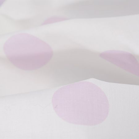 Bavlněná látka velký puntík fialkový