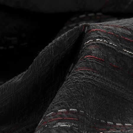 Žakárová pružná látka černovínová