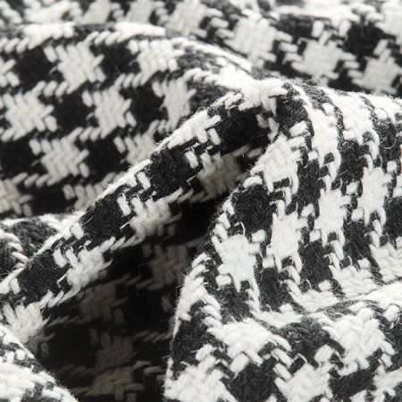 Vlněná kostýmová/kabátová látka pepito černobílé