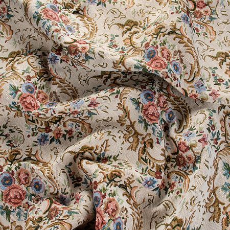 Dekorační tkanina gobelín květinový ornament