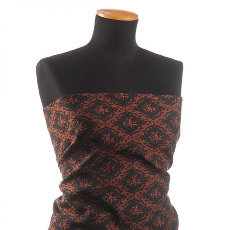 Replika historické látky Art Fabrics Medailon černohnědá