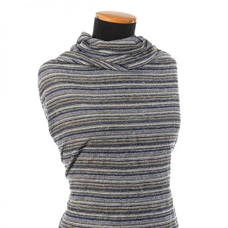 Látka Art Fabrics vlna směs proužky modrá/fialová