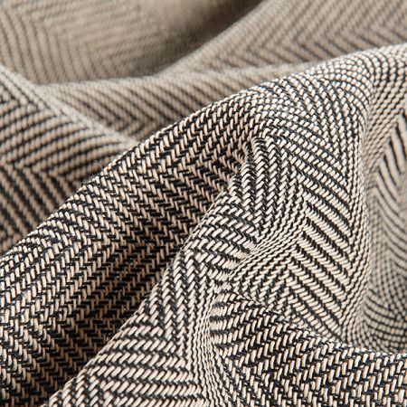 Kostýmová látka vzor rybí kost smetanová Art Fabrics