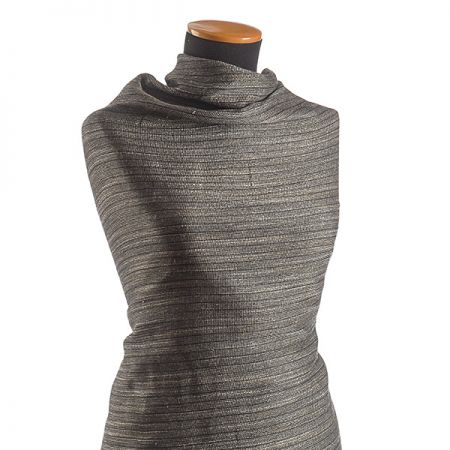 Len viskoza směs Art Fabrics proužek úzký zelený