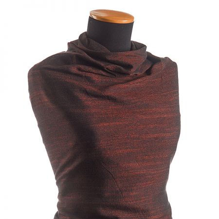 Len směs imitace buretu Art Fabrics hnědý