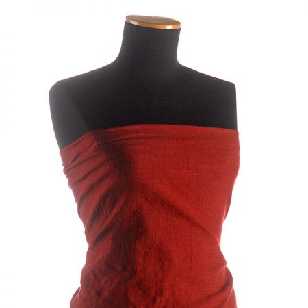 Kostýmová látka Art Fabrics imitácia ľanu červená