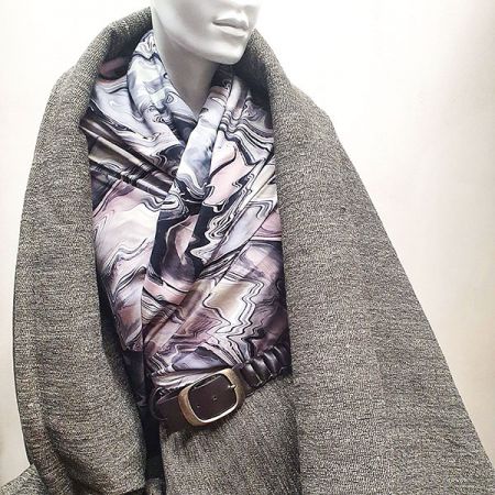 Kostýmová látka Art Fabrics hnědobéžový melír